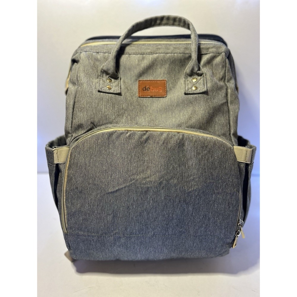 Debug 30L Dual Baby Diaper Bag Backpack - Gray EUC